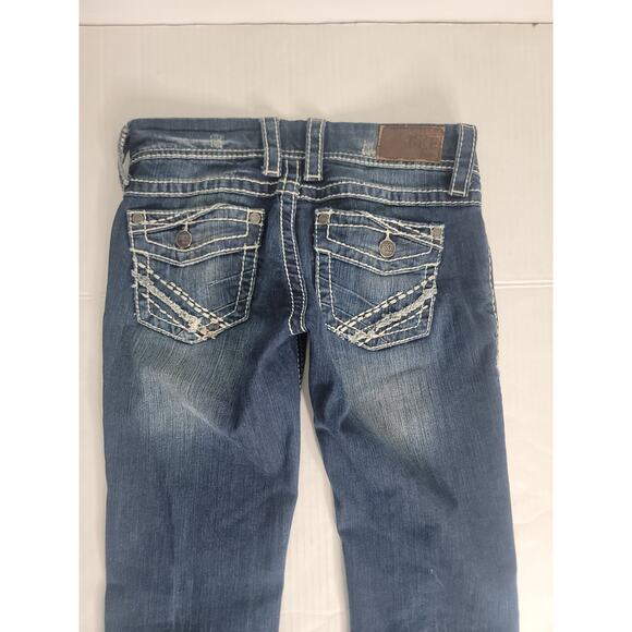 BKE Buckle Low Rise Bootcut Jeans Womens 27L x 33 Sabrina Thick Stitch Y2K 90's - Picture 13 of 13